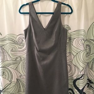 Gray Banana Republic V-Neck Sheath Dress